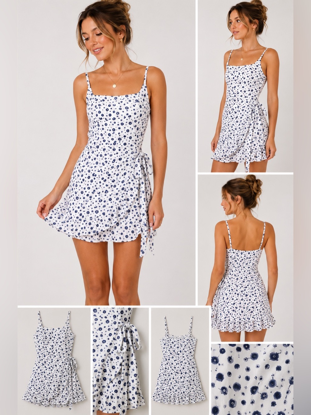 Princess Polly White and Black Ruffled Sundress